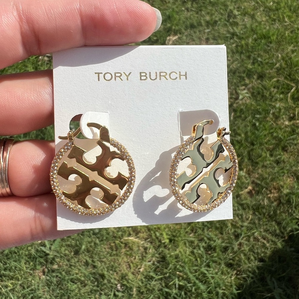 Tory Burch Miller Pavé Hoop Earring 💫